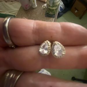 Small pear shaped cubic and silver